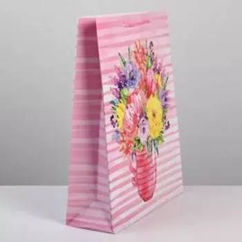 Пакет подарочный ламинированный, упаковка, «With Love», L 28 х 38 х 9 см