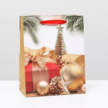 Пакет ламинированный "Золотые украшения", 18 x 23 x 10 см