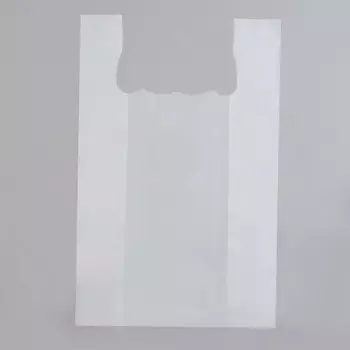 Пакет майка, полиэтиленовый, белый 35 х 55 см, 18 мкм