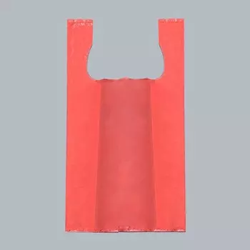 Пакет майка, полиэтиленовый, красный 2442 см, 8 мкм