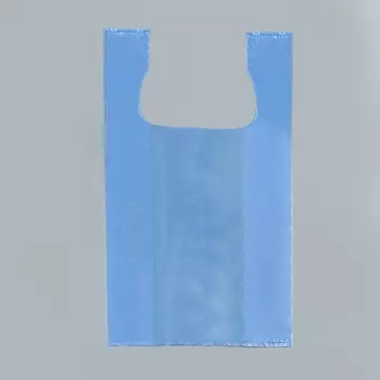 Пакет майка, полиэтиленовый, синий 24 х 42 см, 8 мкм