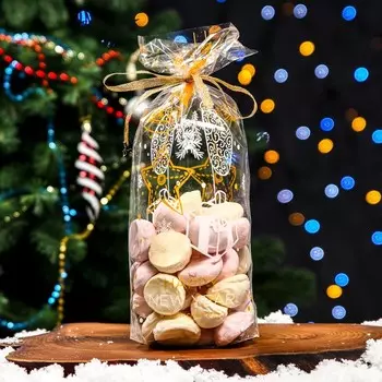 Пакет новогодний фасовочный БОПП, с донной складкой, «Открытка с подарком» 1530 см