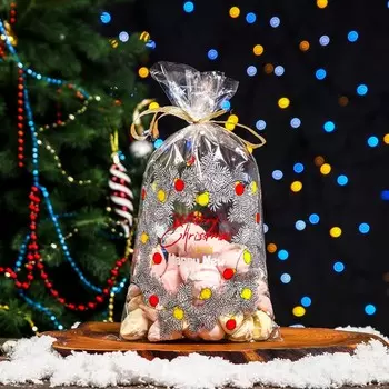 Пакет новогодний фасовочный БОПП, «Венок» 2035 см