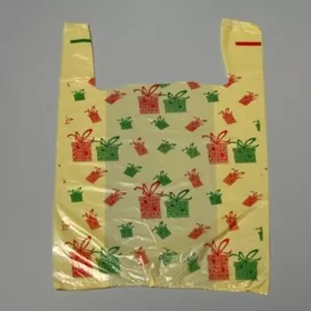 Пакет "Новогодний презент", полиэтиленовый майка, 28 х 50 см, 12 мкм