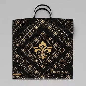 Пакет "Ориджинал Голд", полиэтиленовый с пластиковой ручкой, 38х44 см, 90 мкм