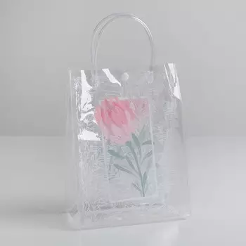 Пакет пластиковый «Flowers», 18 х 23 х 10 см