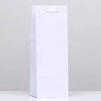 Пакет подарочный под бутылку «Белый» 133610 см, 1 шт.