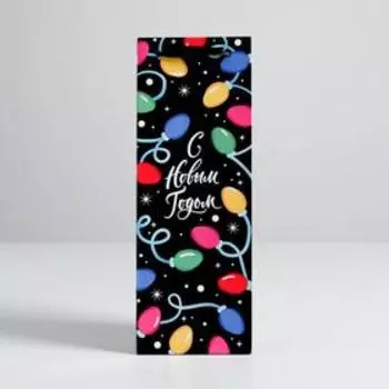 Пакет под бутылку крафтовый «Яркого года!», 13 × 36 × 10 см