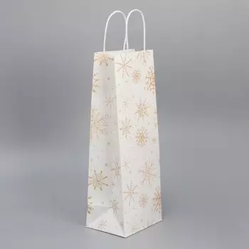 Пакет под бутылку «Золотая вьюга», 13 x 36 x 10 см