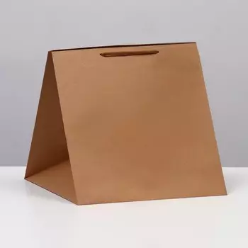 Пакет для торта и коробок, с широким дном, крафт, 404040 см