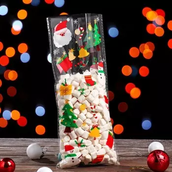 Пакет подарочный новогодний, для сладких подарков, 1327 см