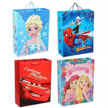 Пакет подарочный, 31х40х11 см, 4 вида МИКС