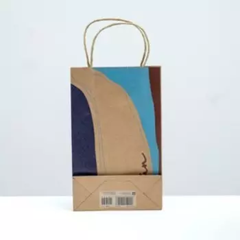 Пакет подарочный "Акварель", крафт, 26.5 x 16.5 x 7 см