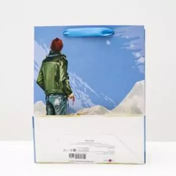 Пакет подарочный "Альпинист", 26 х 32 х 12 см