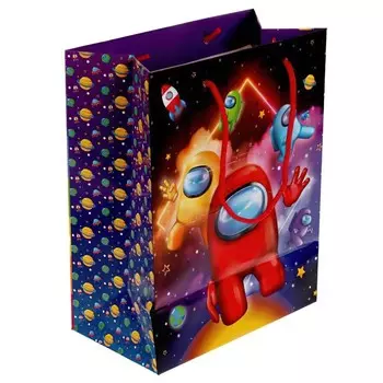 Пакет подарочный Аmong us, размер 18 × 22 см