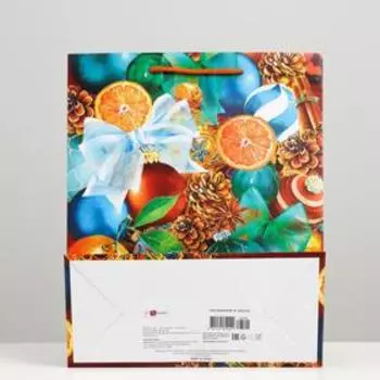 Пакет подарочный "Апельсины", 26 х 32 х 12 см