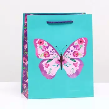 Пакет подарочный "Бабочка" 18 х 22,3 х 10 см