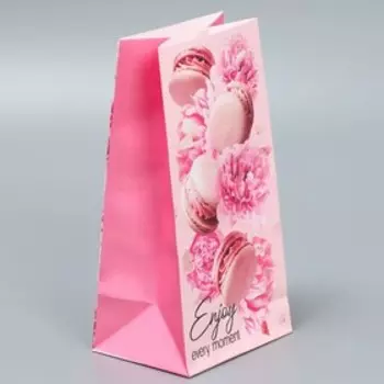 Пакет подарочный без ручек «Enjoy every moment», 10 19.5 7 см