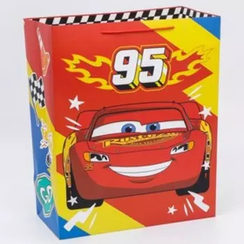 Пакет подарочный "CHAMP", Тачки, 40х49х19 см