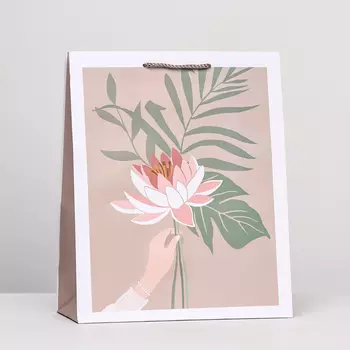 Пакет подарочный "Цветочек" , 26 х 32 х 12 см