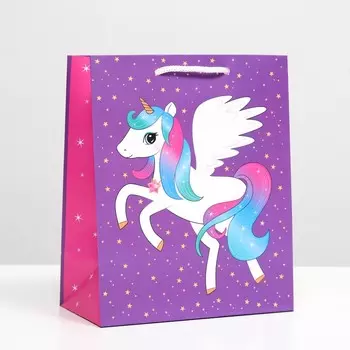 Пакет подарочный "Единорог" 18 х 22,3 х 10 см