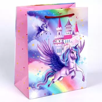 Пакет подарочный «Единорог», 18 × 22,7 × 10 см
