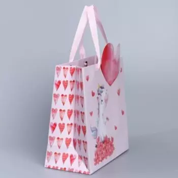 Пакет подарочный «Единорог», объёмная деталь, 22 х 22 х 10 см