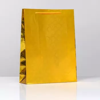 Пакет подарочный, фольгированный, «Золото» 34268 см.