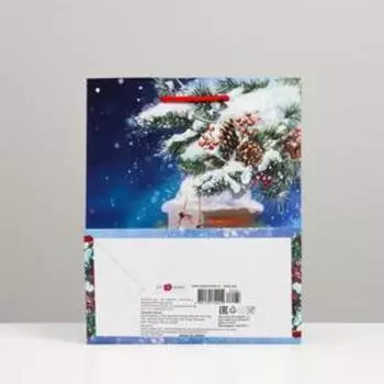 Пакет подарочный "Фонарь в лесу", 18 х 22,3 х 10 см