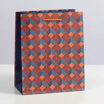 Пакет подарочный "Геометрия", 18 х 22,3 х 10 см
