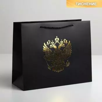 Пакет подарочный, упаковка, «Герб России», 32 х 26 х 12 см