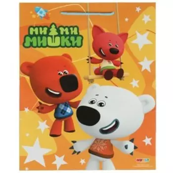 Пакет подарочный глянцевый «Ми-ми-мишки», 26 32 14 см