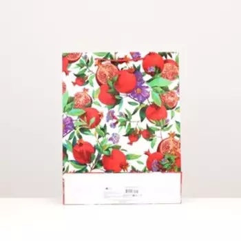 Пакет подарочный "Гранатовый сад", 33 х 42,5 х 10 см