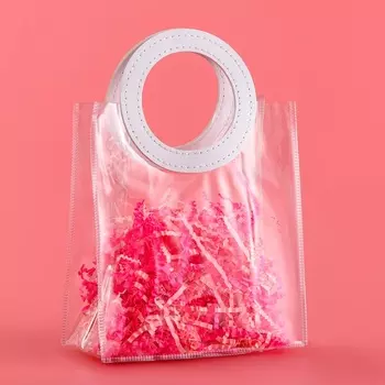 Пакет подарочный из ПВХ, белый, 17158 см