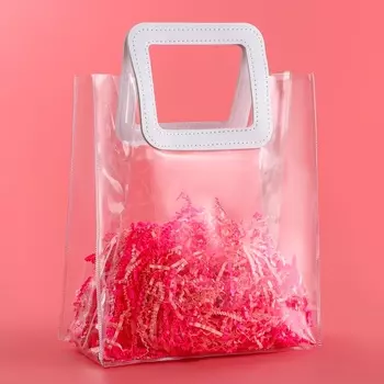 Пакет подарочный из ПВХ, белый, 26.52312 см