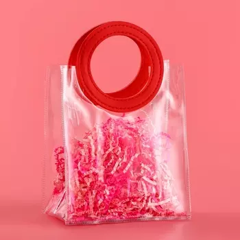 Пакет подарочный из ПВХ, красный, 17158 см