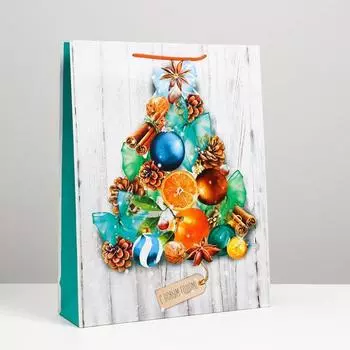 Пакет подарочный "Ёлочка", 33 х 42,5 х 10 см