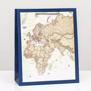 Пакет подарочный "Карта" 26 х 32 х 12 см