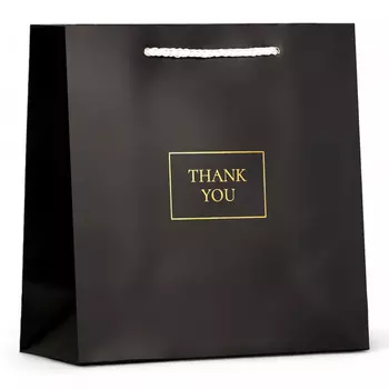 Пакет подарочный крафт THANK YOU, фольгированный 22.52310 см