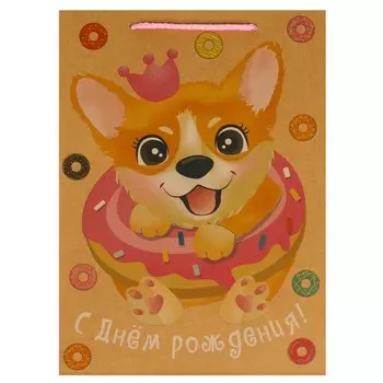 Пакет подарочный крафт XL, 33,5 45 15 см