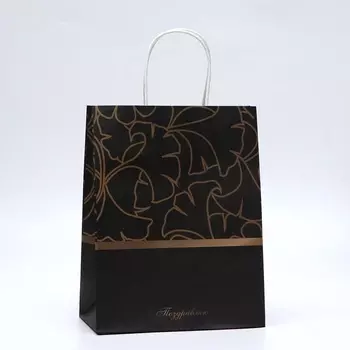 Пакет подарочный крафтовый «Поздравляю» 272211 см, 120 г/м