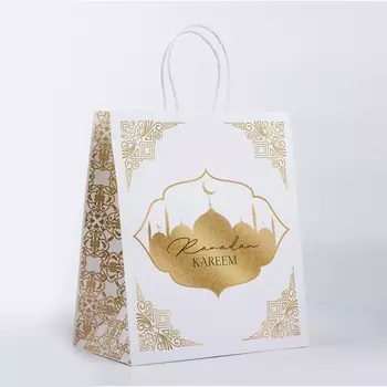 Пакет подарочный крафтовый «Рамадан», 22 х 25 х 12 см