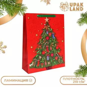 Пакет подарочный, ламинированный, «Ёлка»,314011.5 см