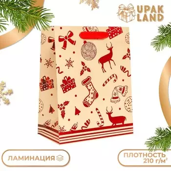 Пакет подарочный, ламинированный, «Подарки»,182310 см