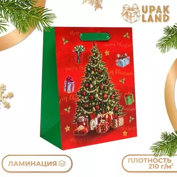 Пакет подарочный новогодний ламинированный «Подарки под ёлкой»,182310 см