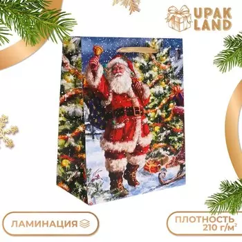 Пакет подарочный новогодний ламинированный «Санта»,182310 см