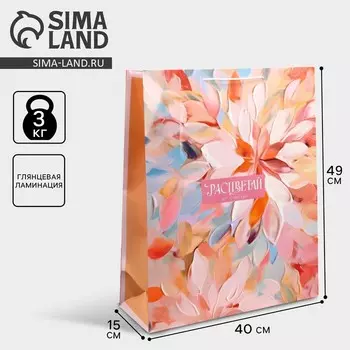 Пакет подарочный ламинированный, упаковка, «Палитра цвета», 40 х 49 х 15 см