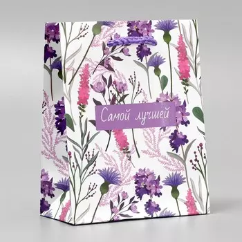 Пакет подарочный ламинированный, упаковка, «Самой лучшей», S 12 х 15 х 5.5 см