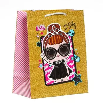 Пакет подарочный LOL, 180х223х100 мм
