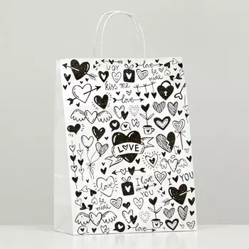 Пакет подарочный "Love you, angel", 2410.532 см